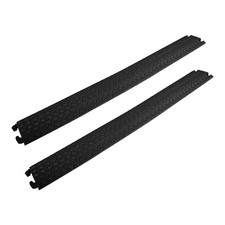 Pyle 40 In Cable Wire Protector Ramp for Cord Safety, Black 2 Pack  Open Box 