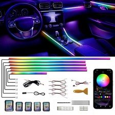 Acrylic Interior Car LED Strip Lights,dreamcolor 6-in-1 Car Ambient Lighting ...