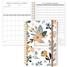 Bill Organizer - Monthly Bill Payment for Personal 5.8" x 8.5" Rose Flower