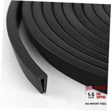Rubber Edge Trim 1/8" U Channel Sheet Metal Edge Protector Door Long 35 Feet