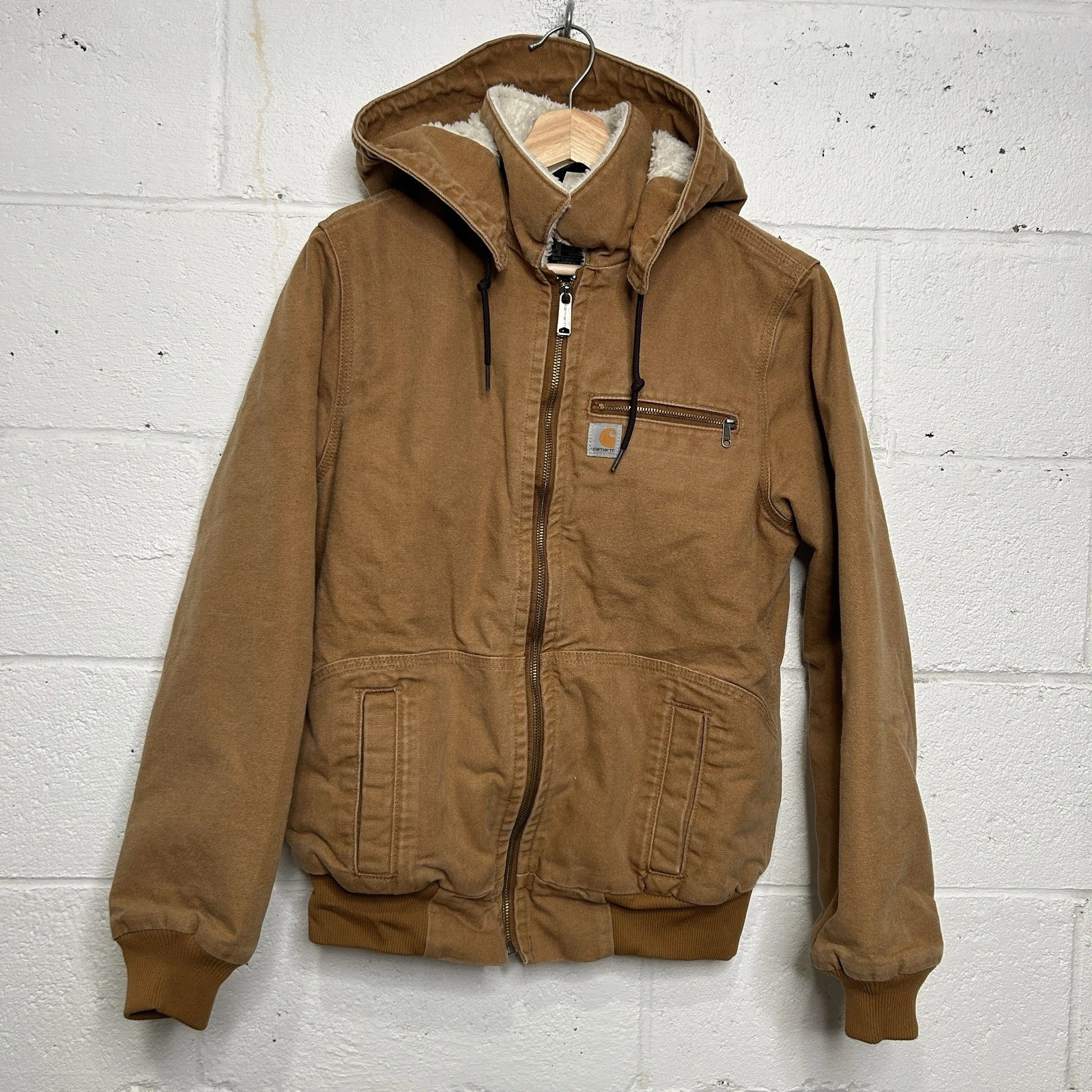 Carhartt Sherpa-Lined Wildwood Jacket “Brown” 100815-211 Women’s Medium