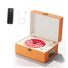 Time Music Box CD Player with Speakers; Bluetooth Transmitter; Festival Orange