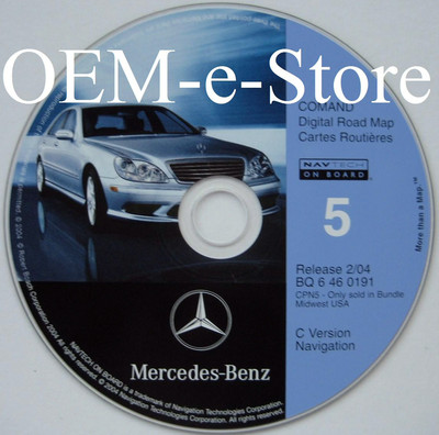 1999 2000 Mercedes S320 S420 S500 S600 Navigation Map #5 MI Partial WI IL IN OH