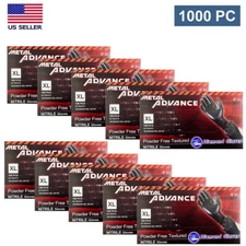Black Nitrile Examination Gloves 5mil, Heavy Duty 1000 Pieces New (S M L XL)