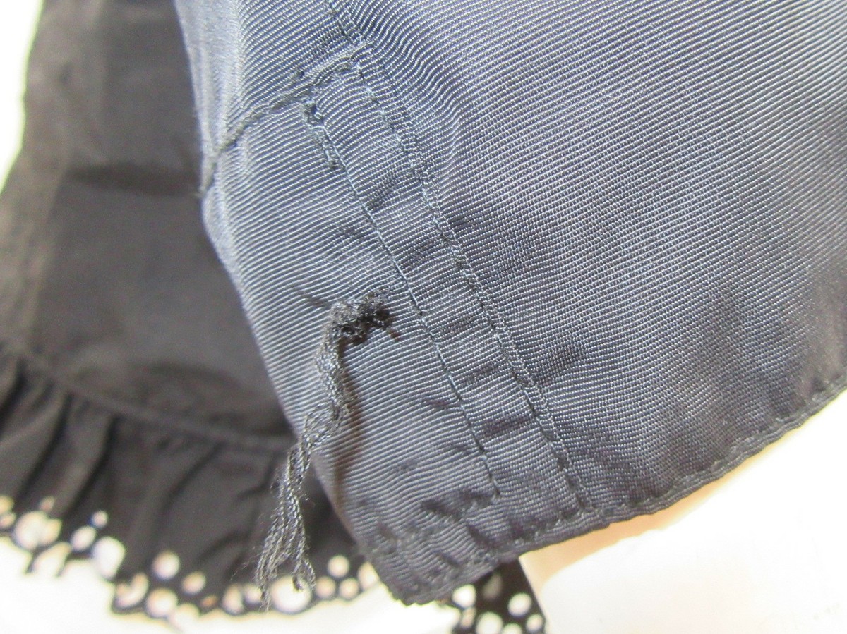 【RED VALENTINO】BLACK ドットチュールトリム ジャケット Red Valentino Black Lined Rain Jacket w/ Ruffle Trim sz 42