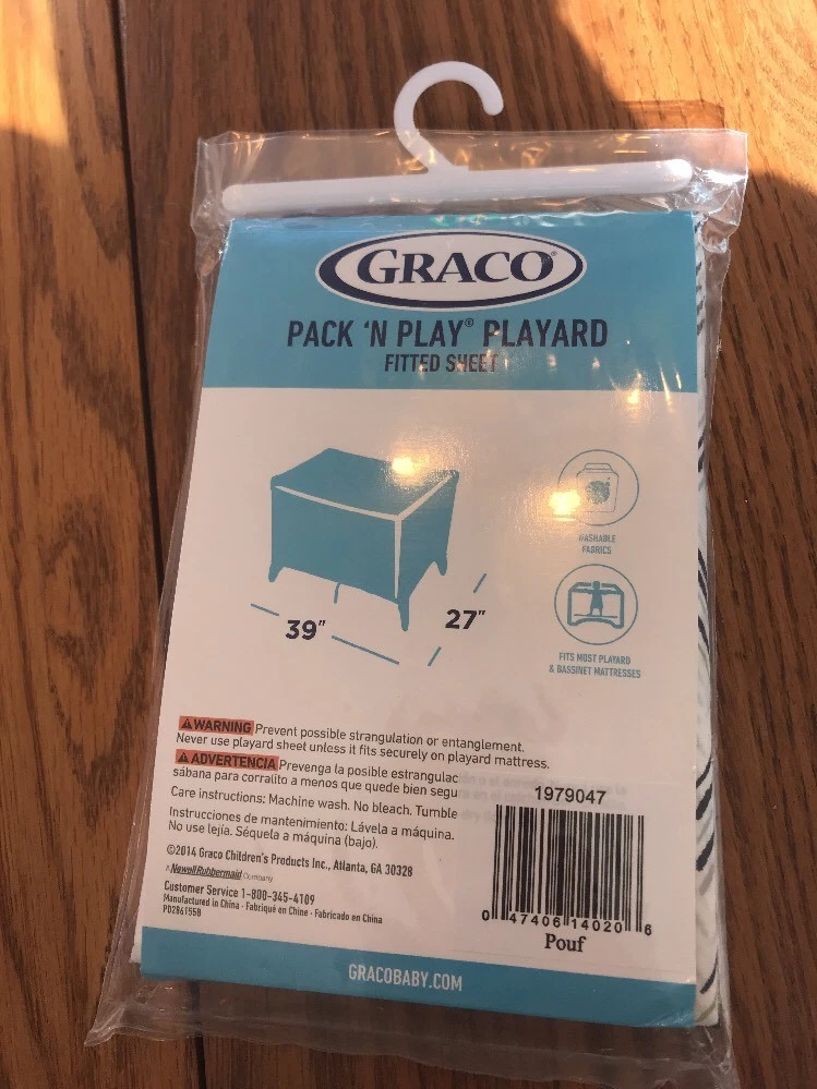 Graco Pack N Play Playard Quick Connect fitted sheet Pouf Brand