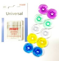 Original Pfaff NäHmaschinen Nadeln Universal +10 Farbige Spulen FüR Pfaff