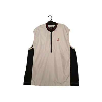 Vintage Nike Air Jordan Mens 1/2 Zip Windbreaker Vest Jumpman