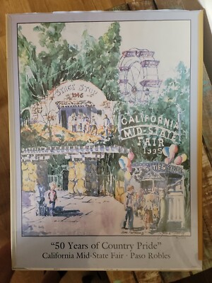 Calif Mid-State Fair''50 Years Of Country..''John Partridge Signed Watercolor 1995