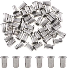 Glarks 50Pcs M5 Stainless Steel Flat Head Rivet Nutsert Set - Threaded Insert Nu