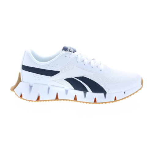 Reebok Zig Dynamica 2.0 HQ5888 Mens White Leather Athletic Running Shoes