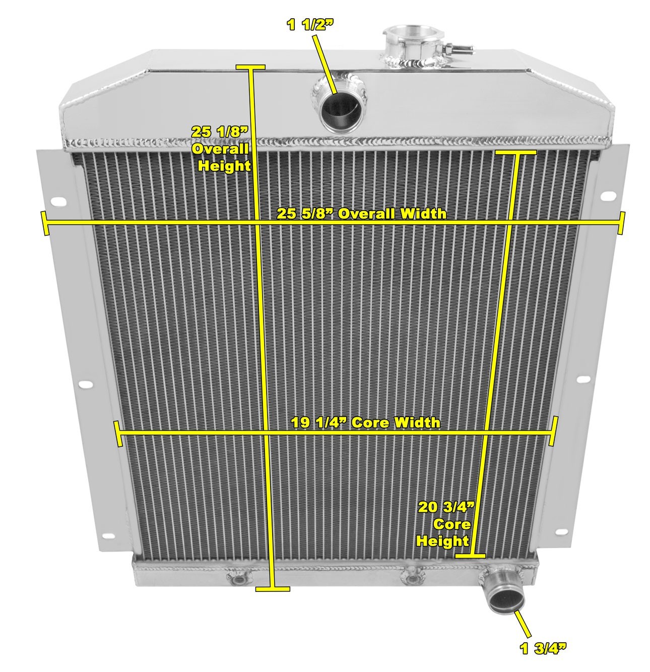 1947 1948 1949 1950 1951 1952 1953 1954 Chevy Truck 2 Core DR Radiator ...