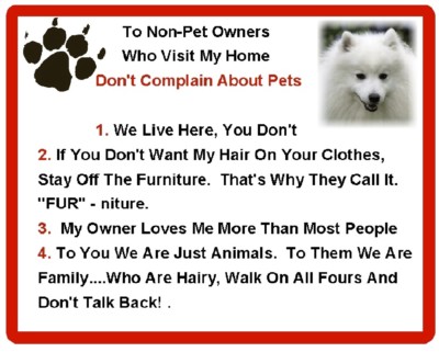 Larger 8'' x 10'' Japanese Spitz House Rules Refrigerator / Tool Box  Magnet 