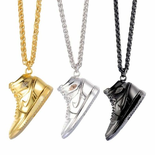 3D Air Jordan Sneaker Collana Ciondolo Hip Hop Basket Scarpe da ginnastica  catena unisex | eBay