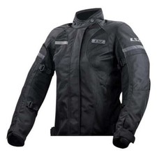 Ladies LS2 Dart Waterproof Motorcycle Jacket Black Vented Urban Motorbike