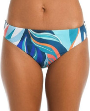 NWT- La Blanca 'Coastal Palms' Hipster Bikini Swimsuit Bottom, Multi - Size 14