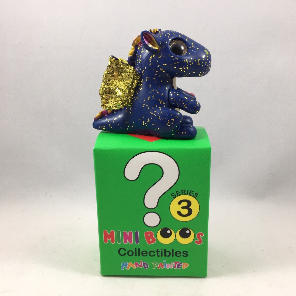 TY Beanie Boos Mini Boo SAFFIRE the Blue Dragon Mystery Chaser