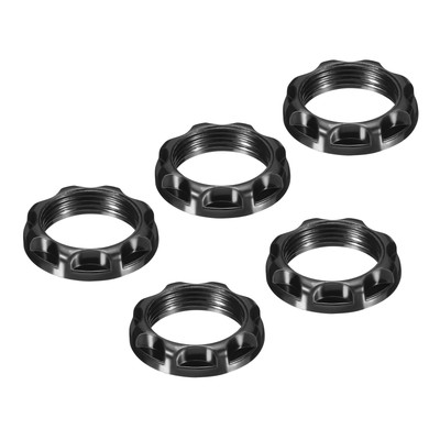 E12 Steckdosenring 5Pack Lampenschirm Halter Adapter für Leuchtmittel Schwarz