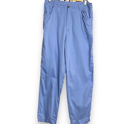 Westbound Casual Pants Womens 12 Blue Pockets Straight Leg Career Y2K Boho Retro