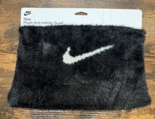 Nike Plush Knit Infinity Scarf Black White One Size Unisex Winter New
