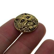 3D Brass Cat kitty Head Pin Batch Button Screw Back EDC For Cap Hat Saddle DIY