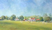 "Quintessential England - Cricket at Tilford"  Jocelyn Galsworthy painting