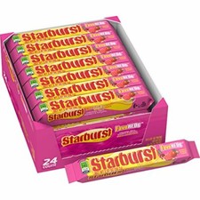 Starburst FaveREDs Fruit Chews Candy, 2.07 ounce 24 Single Packs
