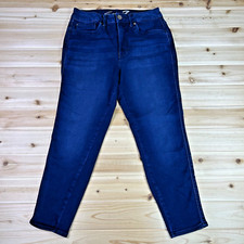 Seven7 Jeans Womens 10 Skin Fit Denim High Rise Skinny Crop Blue Jeans