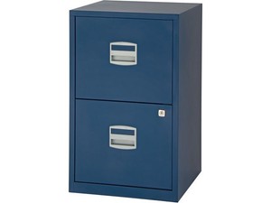2 Drawer Bisley Steel Filing Cabinet Dark Blue A4 New Free 24h Courier Ebay