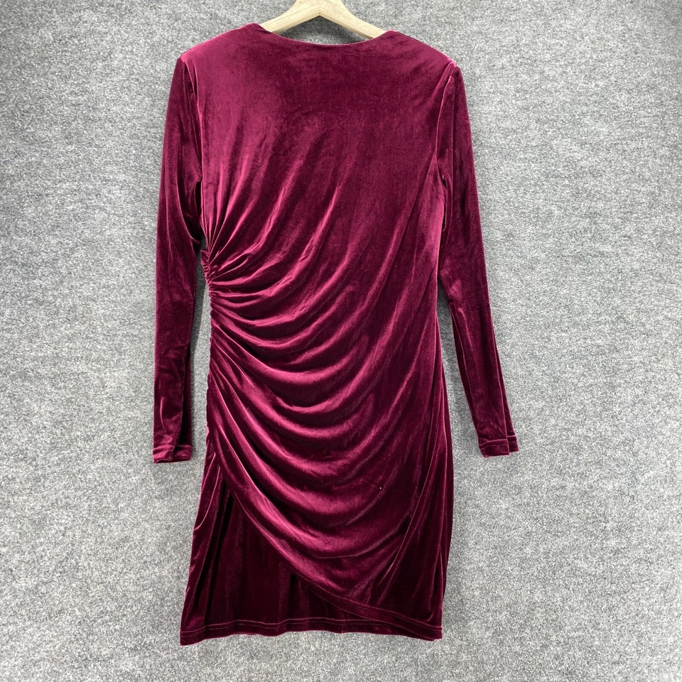 Alex Marie 女式 10 紫色换档短 V 领内衬长袖休闲 — 第 2/4 张图片