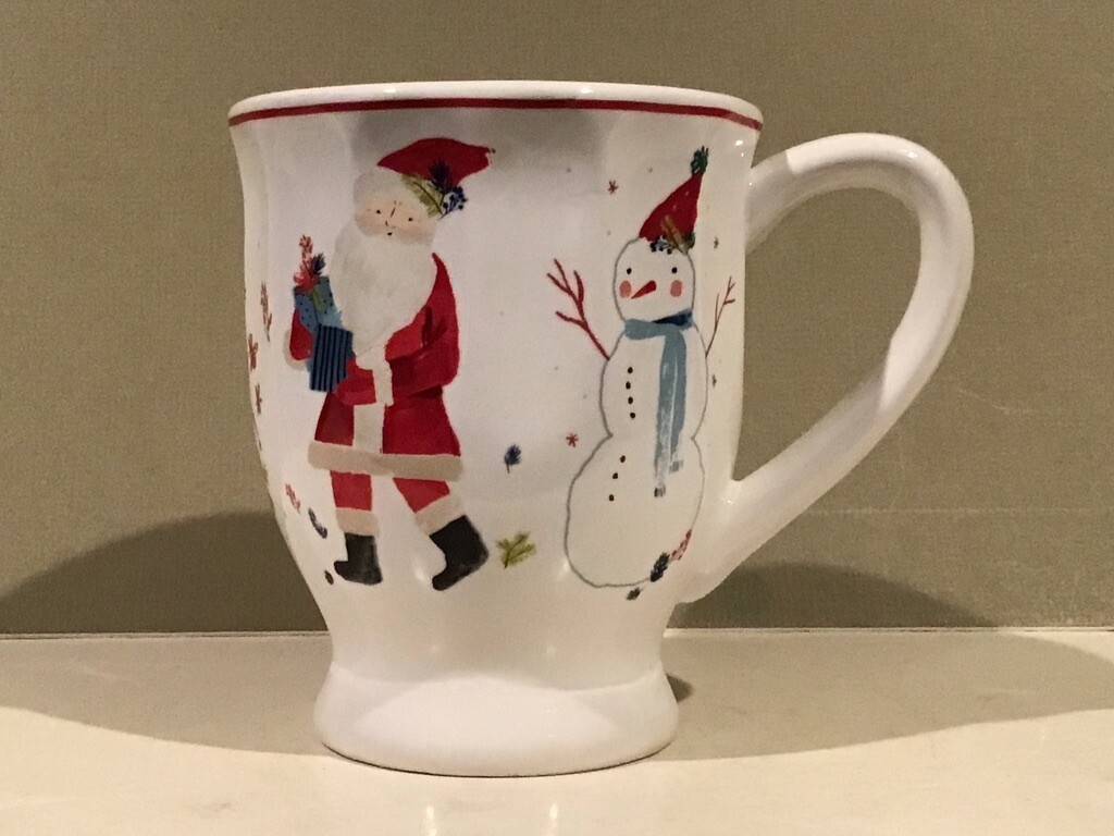 Holiday Home Santa Snowman Reindeer Coffee Mug 16 oz