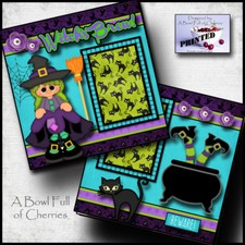 Witches Brew 2 premade scrapbook pages paper piecing layout halloween Cherry