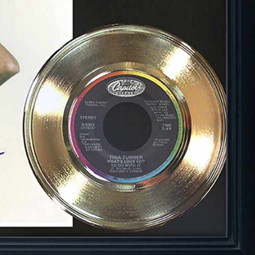 Tina Turner "What's Love Got To Do" Framed Gold Record Reproduction Signatures - Picture 3 of 3