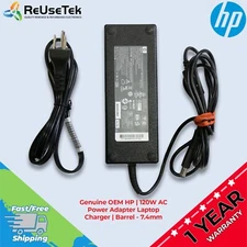 Genuine OEM HP | 120W AC Power Adapter Laptop Charger | Barrel - 7.4mm