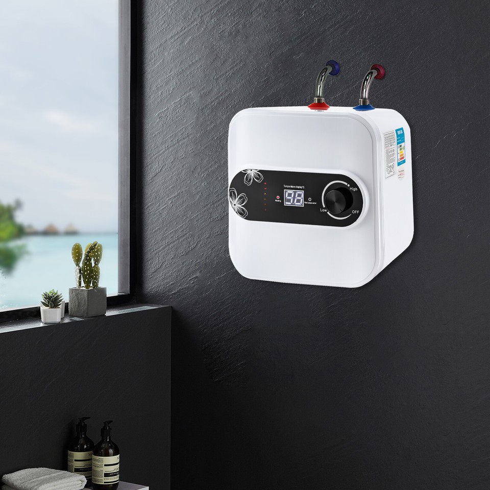 1500W Electric MiniTank Water Heater Kitchen Under Sink for RV Trailer