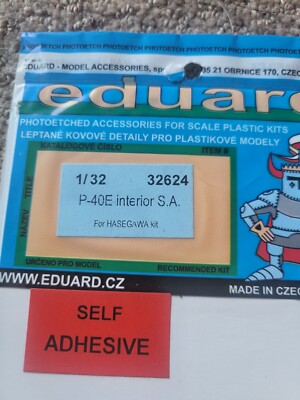 Eduard 1/32 P-40E INTERIOR S.A.  photo-etched parts FOR HASEGAWA 32624