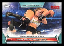 Ronda Rousey 2019 Topps WWE Women's Division Card 69 Debut Match Wrestlemania 34