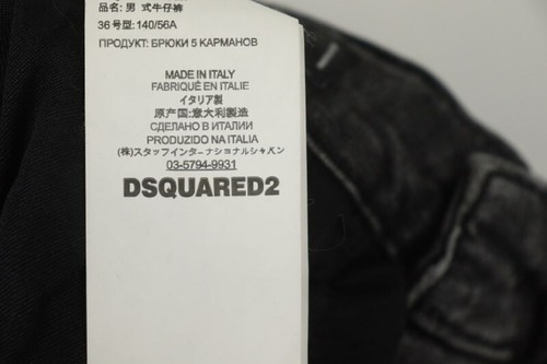 Dsquared2 Black Denim Cotton Medium Wash Distressed 5-Pocket Skinny Leg Jeans 36 - 第 3/19 張圖片