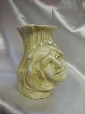 Vaso Ceramica liberty Cacciapuoti Napoli Fantechi Colonnata viso donna Faenza 