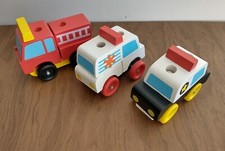 Melissa  Doug Emergency Vehicles Classic Stacking Magnetic Car Loader Multi Lot