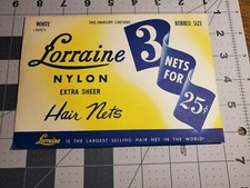 Lorraine Nylon Extra Sheer Hair Nets 1920's Nets inside