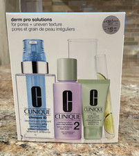 CLINIQUE Derm Pro Solutions For Pores  Uneven Texture 4 Pcs NIB