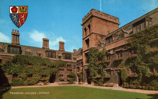 Pembroke College, Oxford, England Postcard Image- Nice stamp