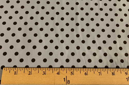 Fabric Finders Dress Weight Twill Fabric Light Blue With Black Polka Dots BTY - Picture 11 of 12