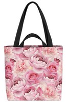 Seerosen Teichrosen Tasche Blumen-Muster See-Rosen Garten-Teich Japan Rose Pink
