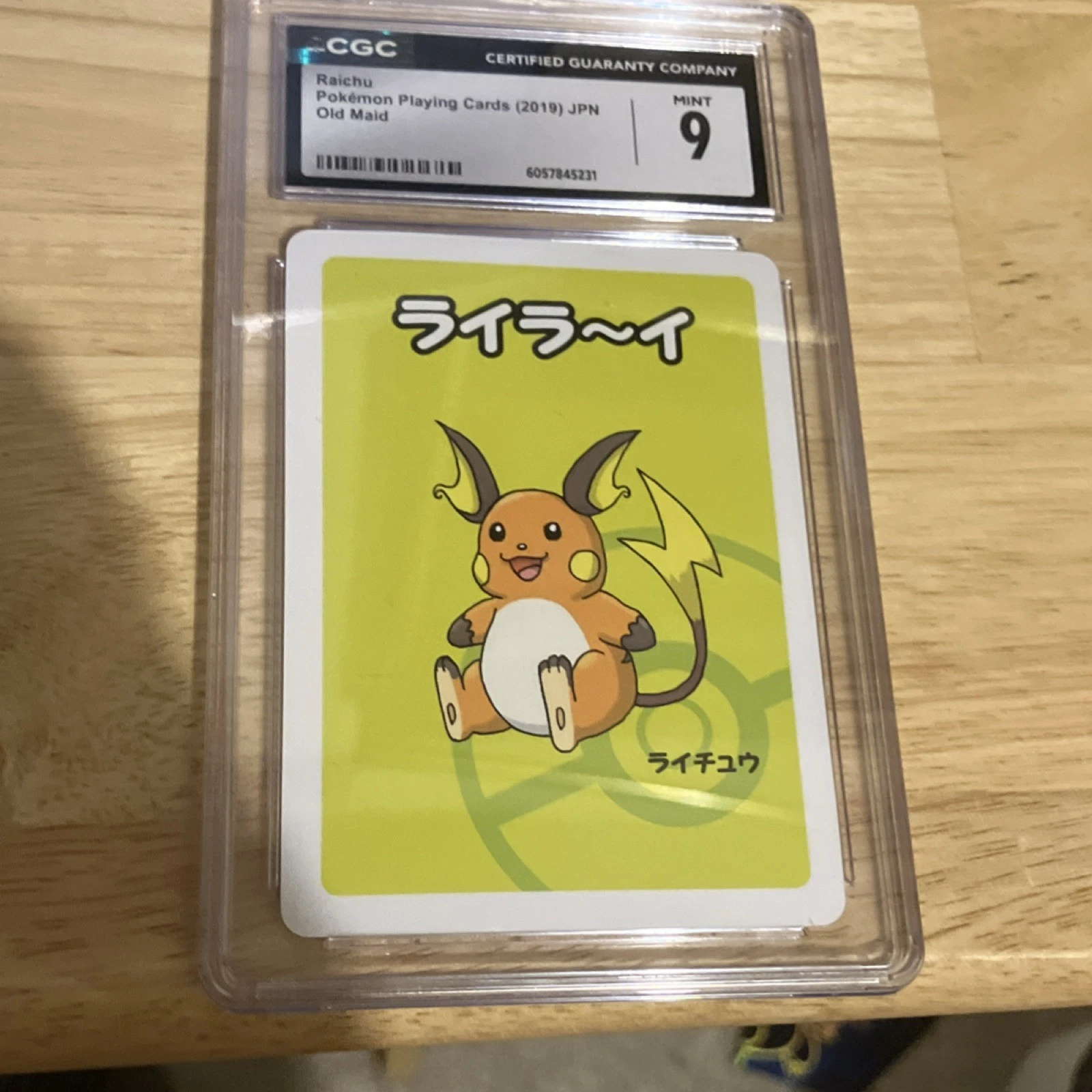 Pokémon Raichu Old Maid Pokémon Playing Cards Japanese 2019 CGC 9 Mint Graded