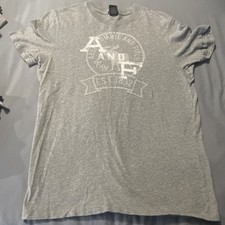 Vintage Abercrombie  Fitch Muscle T-Shirt Moose Adult Xl gray Cotton Blend L