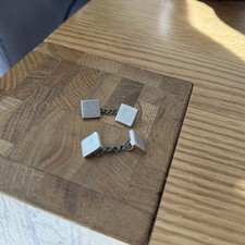 Silver Square  Cuff Link Stylish Sleeve Button Stud