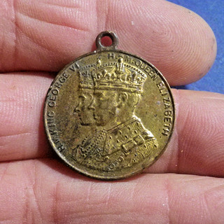 1937 KÖNIG GEORGE VI KRÖNUNG KLEINE GEDENKMEDAILLE MELTON MOWBRAY 26mm
