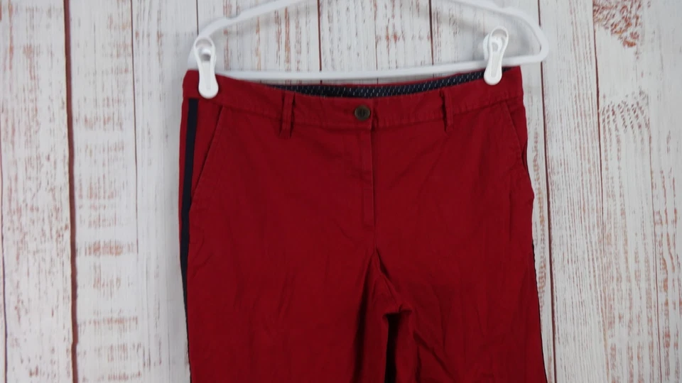 Pantalones chinos Talbots Girlfriend para mujer 8 pequeños ajustados informales rojos carrera informales. Foto 4 de 4
